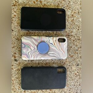 Set of 3 Black and Marble Phone Cases for iPhone XS Max in Great condition